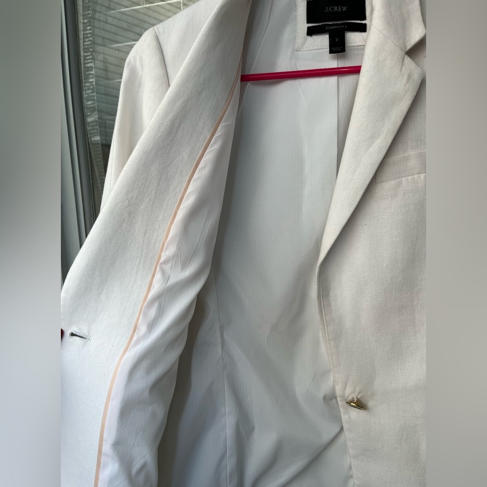 J.Crew White Linen Blazer - Picture 5 of 12